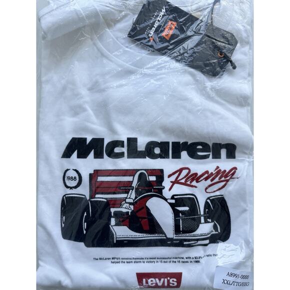 Levis mclaren collabo Racing Heritage T-shirt Size XXL white - Picture 3 of 4